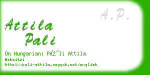 attila pali business card